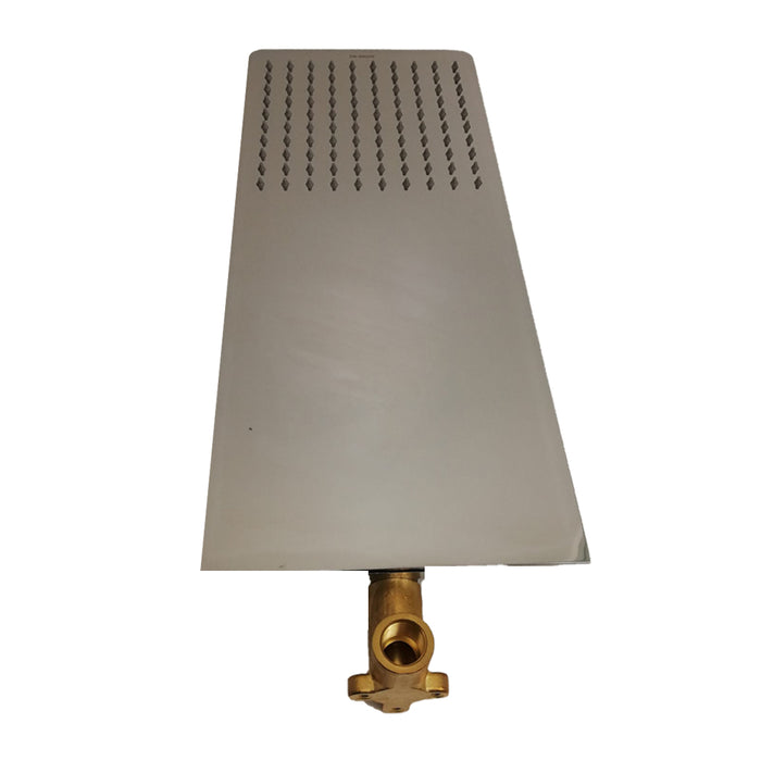 Soffione doccia a parete acciaio inox punta quadrata