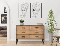 Pannello In Ferro Tribal Woman Simply Coppia cm 70X1X100