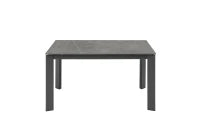 E-STYLO Tavolo allungabile con top in ceramica marmo grigio e base in metallo grigio, 90cm X 140 /190cm H. 76cm.