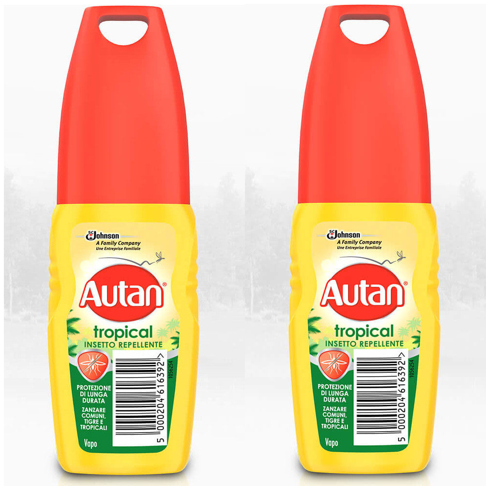 Multipack da 2 autan tropical vapo azione fino a 8 ore confezione da 100 milliliter ciascuno