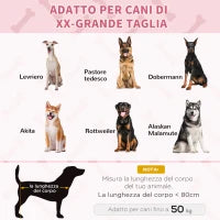 Lettino per Cani 50kg max Rialzato con Borsa da Viaggio, in Metallo e Tessuto Oxford, 122x92x23 cm, Rosso