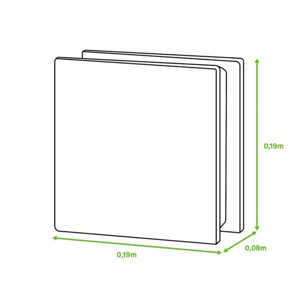 Vetromattone pure neutro satinato bianco 190 x 190 x 80 mm confezione 6 pezzi