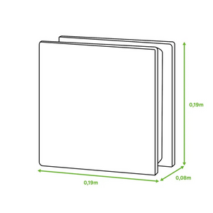 Vetromattone pure neutro satinato bianco 190 x 190 x 80 mm confezione 6 pezzi