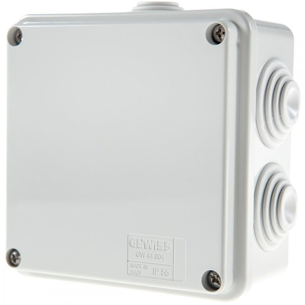 Scatole di derivazione gewiss serie 44 ce stagne in tecnopolimero ip55 *** dimensioni 100 x 100 x 50 millimetri, conf...