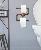 Porta Rotolo Doppio Manhattan Da Bagno Cm 24X11X27