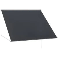Tenda da Sole a Bracci con Apertura Manuale, Inclinazione e Protezione UV30+, 150x120 cm, Grigio