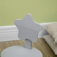 Set Tavolo con 2 Sedie per Bambini in Legno, Età da 18 Mesi a 4 Anni, Grigio