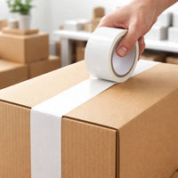 Nastro adesivo silenzioso bianco 50x132m per imballaggio professionale