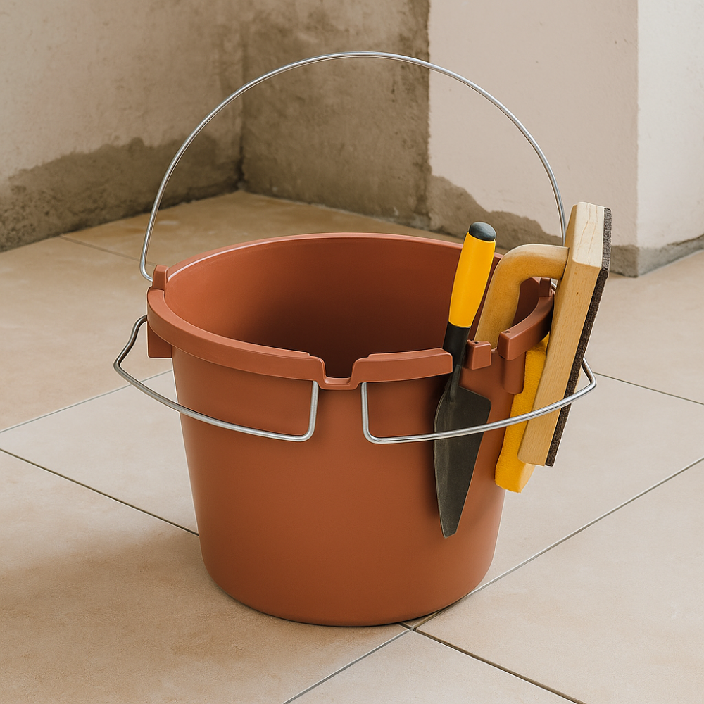 Secchio supporto porta attrezzi manico in acciaio 27 lt. utensili raimondi