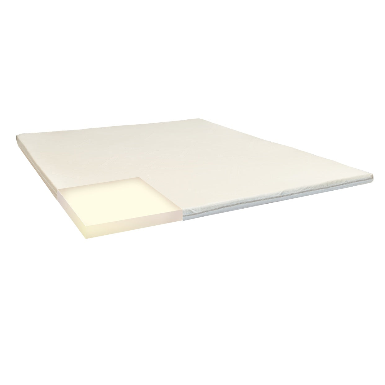 Topper Correttore Materasso piazza e mezza Memory 130x195 H4 Ortopedico Rigidità  media Sottovuoto Oeko-Tex