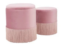 Puff Contenitore Lines Coppia Rosa Cm Ø 35X42-30X32