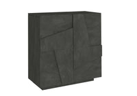 Scarpiera 2 ante L 81.2 x H 86 x P 39.2 cm 16 paia, antracite