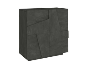 Scarpiera 2 ante L 81.2 x H 86 x P 39.2 cm 16 paia, antracite