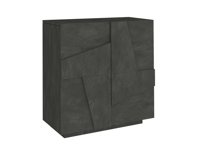 Scarpiera 2 ante L 81.2 x H 86 x P 39.2 cm 16 paia, antracite