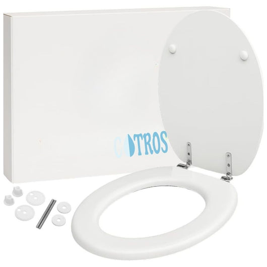 Copriwater universale piemonte in legno bianco lucido