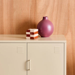 Mobile tv industriale in metallo 3 ante 120cm, crema