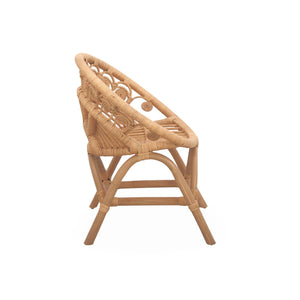 Sedia per bambini in rattan, marrone naturale