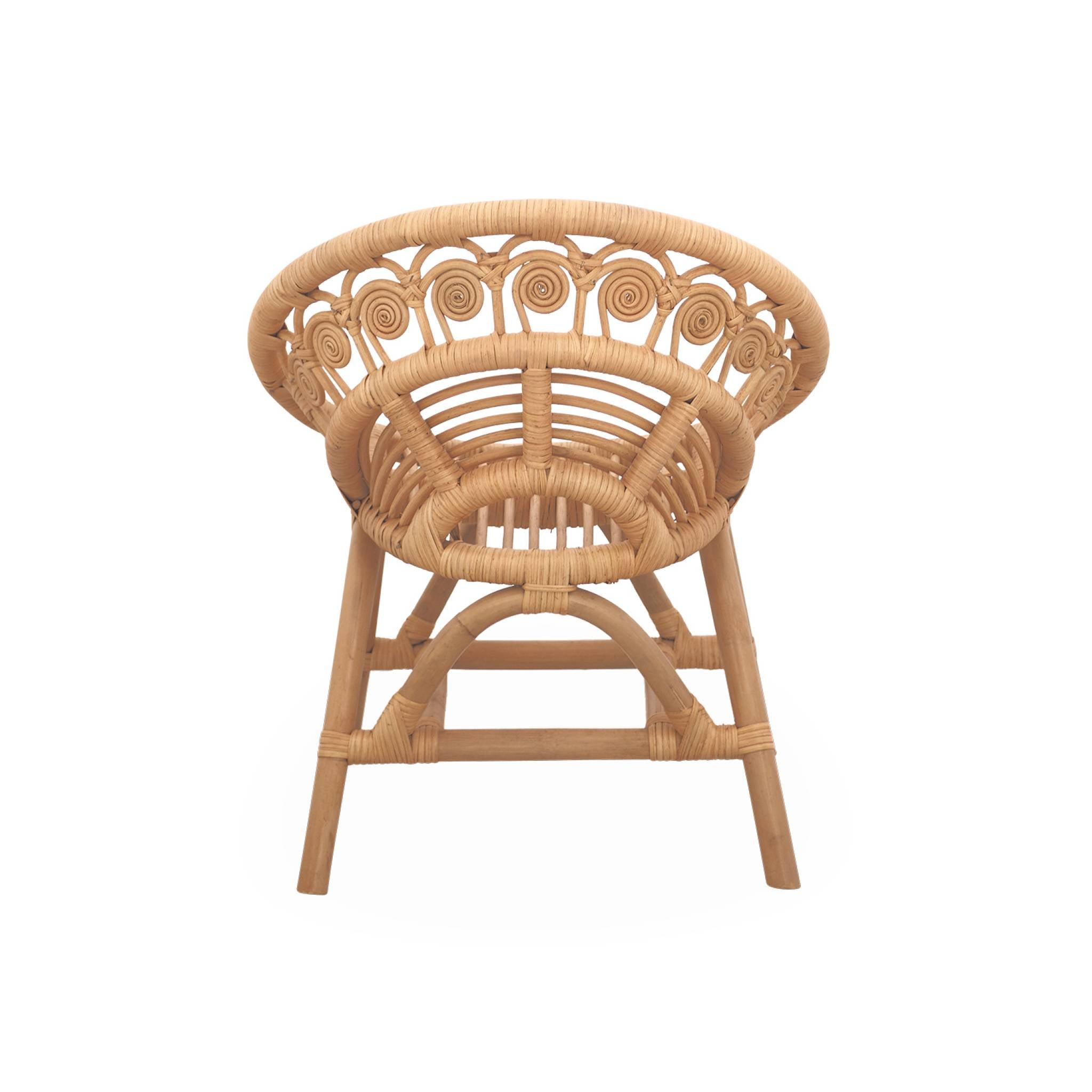 Sedia per bambini in rattan, marrone naturale