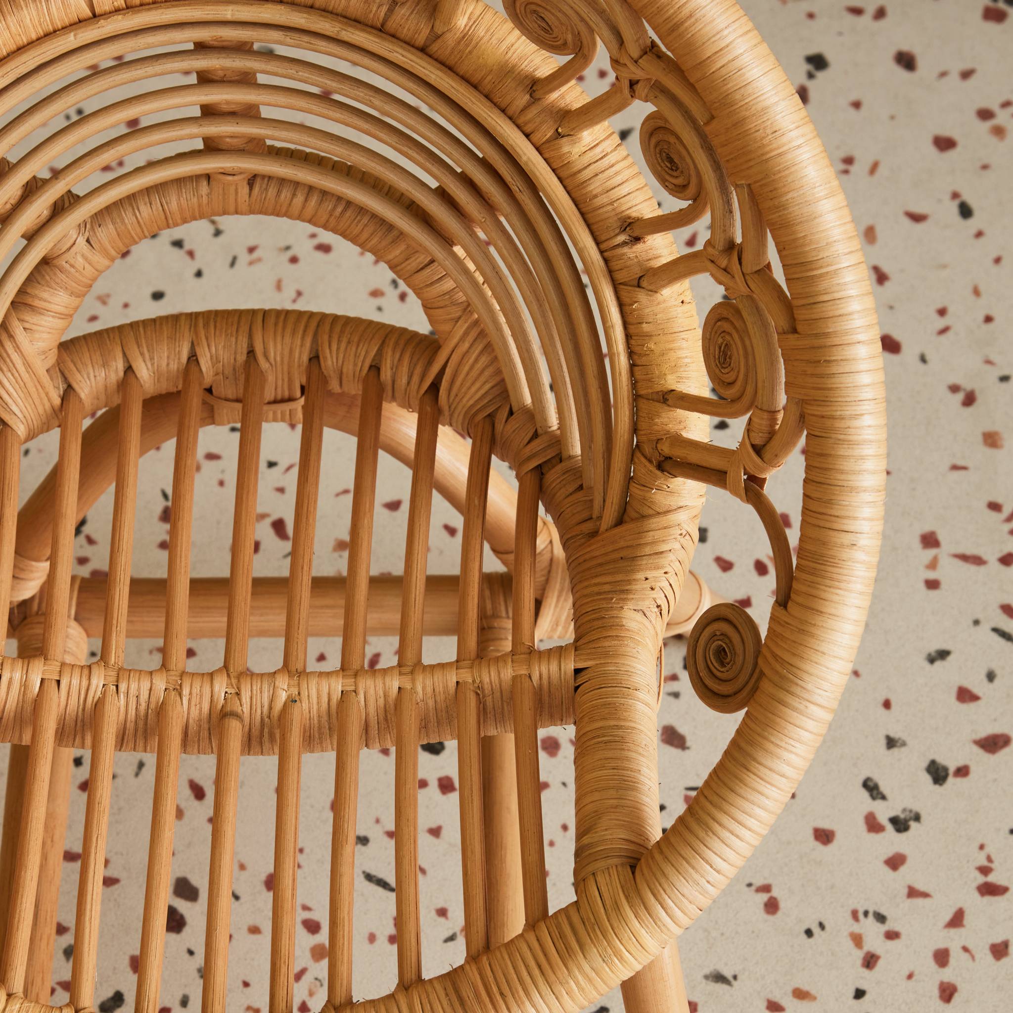 Sedia per bambini in rattan, marrone naturale