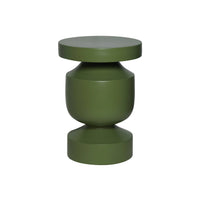 Tavolino, fine divano, comodino in metallo, kaki