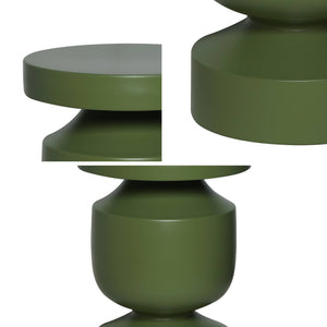 Tavolino, fine divano, comodino in metallo, kaki