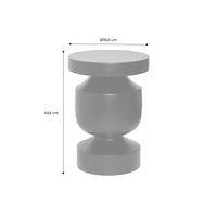 Tavolino, fine divano, comodino in metallo, kaki