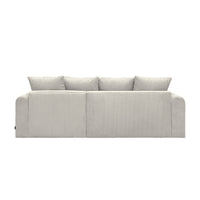 Divano angolare convertibile reversibile 3 posti velluto a coste,