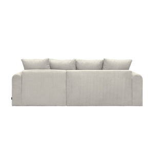 Divano angolare convertibile reversibile 3 posti velluto a coste,