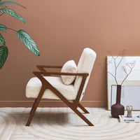 Poltrona scandinava in legno di hevea