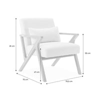 Poltrona scandinava in legno di hevea