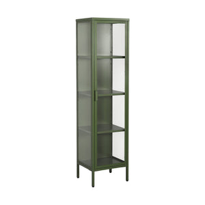 Credenza, vetrina in acciaio e vetro temperato 1 anta 160cm, verde