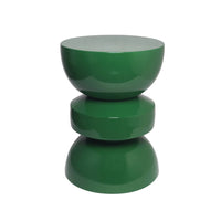 Tavolo d'appoggio in metallo effetto glassy, 44,5cm, verde scuro