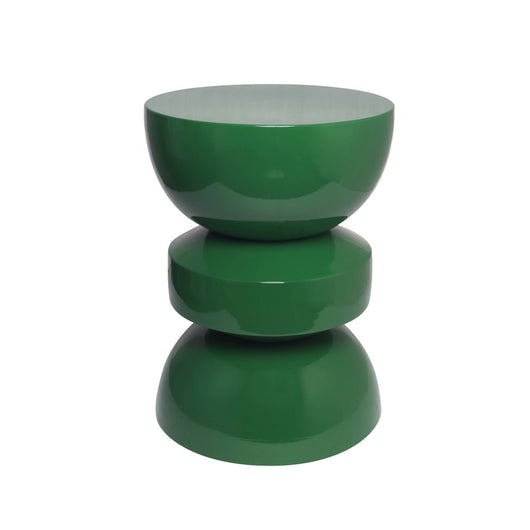 Tavolo d'appoggio in metallo effetto glassy, 44,5cm, verde scuro