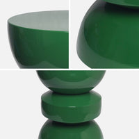 Tavolo d'appoggio in metallo effetto glassy, 44,5cm, verde scuro