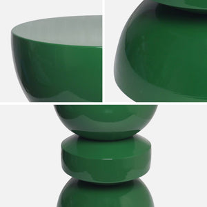 Tavolo d'appoggio in metallo effetto glassy, 44,5cm, verde scuro