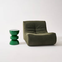 Tavolo d'appoggio in metallo effetto glassy, 44,5cm, verde scuro