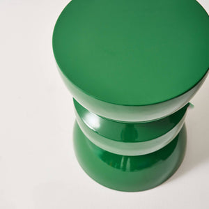 Tavolo d'appoggio in metallo effetto glassy, 44,5cm, verde scuro