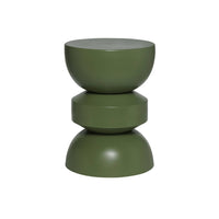 Tavolino, lato divano, comodino metallo, verde