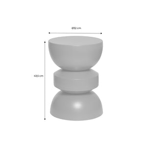 Tavolo d'appoggio in metallo effetto glassy, 44,5cm, rosa