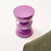 Tavolo d'appoggio in metallo effetto glassy, 44,5cm, viola