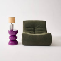 Tavolo d'appoggio in metallo effetto glassy, 44,5cm, viola