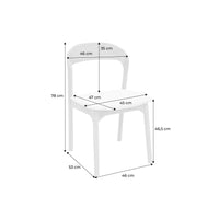 Set 2 sedie vintage in legno di hevea e tessuto, marrone naturale