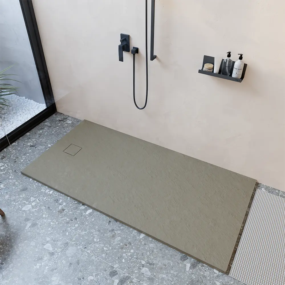 Piatto doccia 70x170 cm colore marrone effetto pietra | Samos