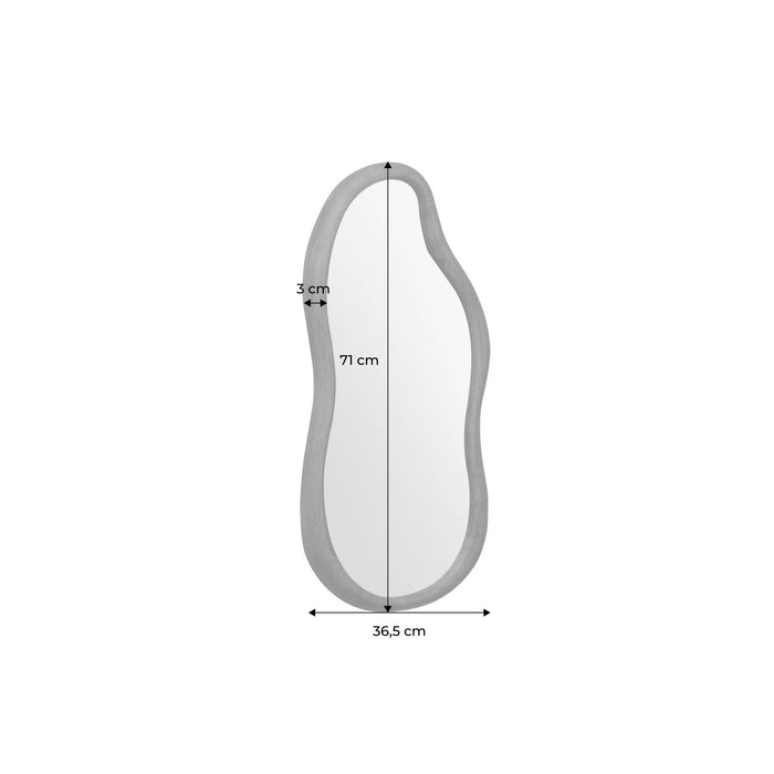 Specchio in legno di gomma, marrone