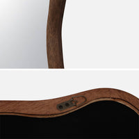 Specchio in legno di gomma, marrone