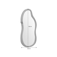 Specchio in legno di gomma, marrone