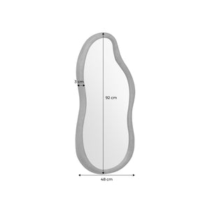 Specchio in legno di gomma, marrone