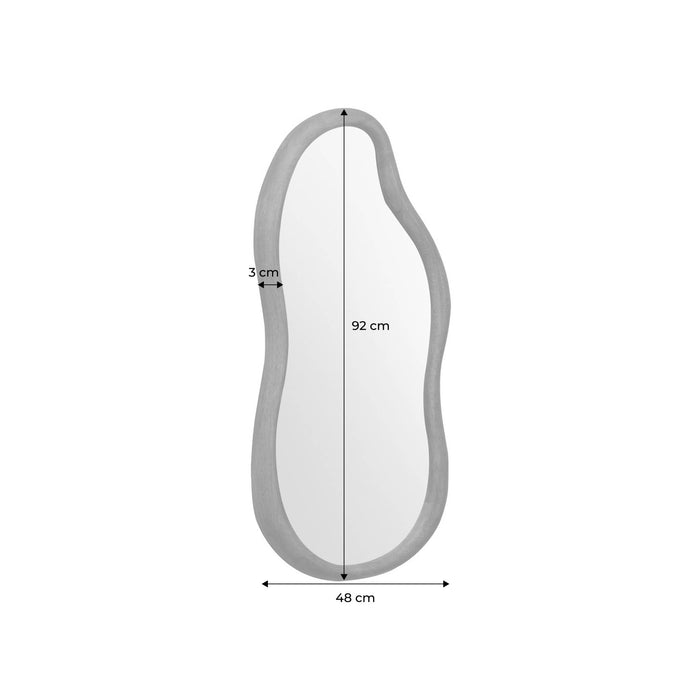 Specchio in legno di gomma, marrone