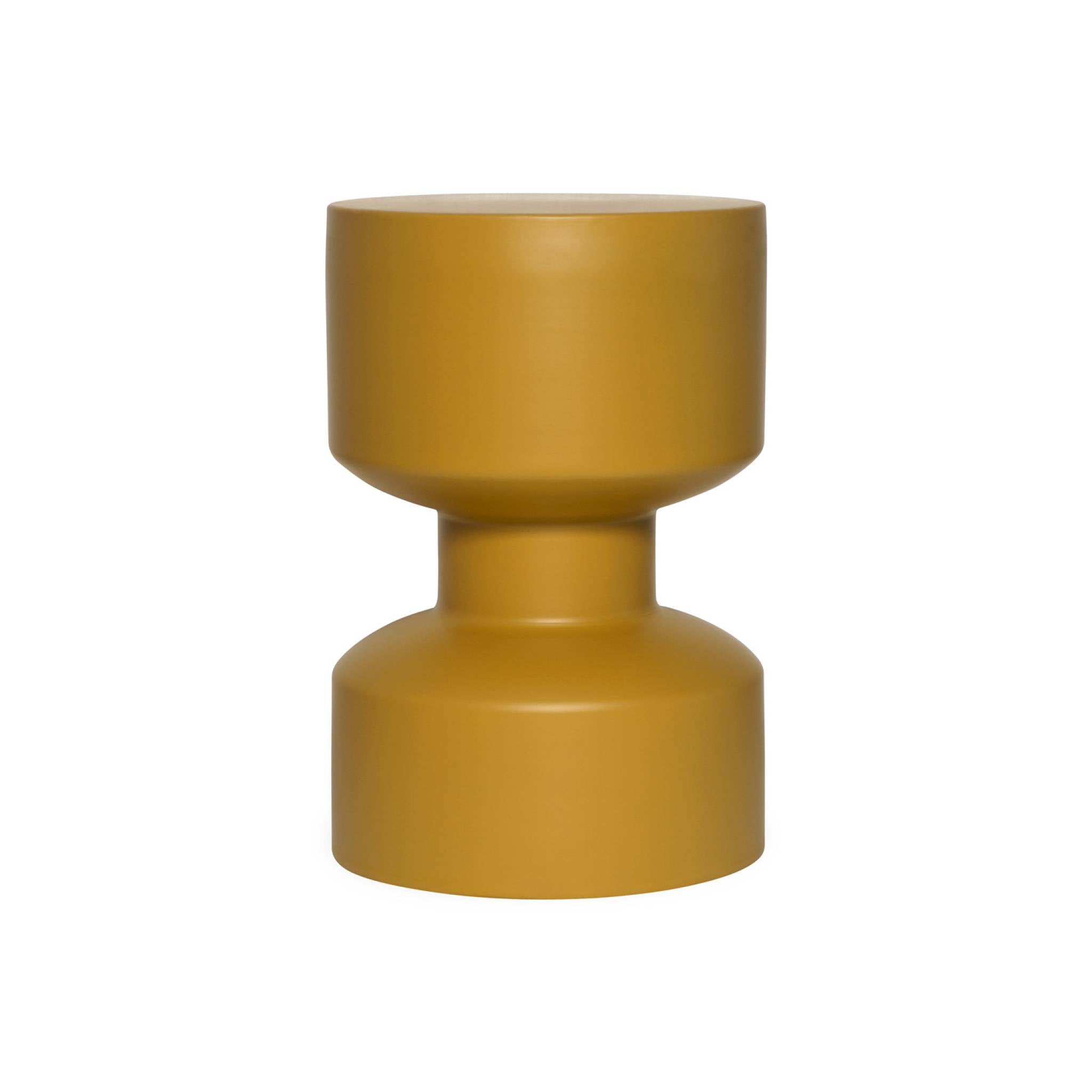 Tavolino, fine divano, comodino in metallo, 30x47cm, mostarda