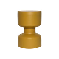 Tavolino, fine divano, comodino in metallo, 30x47cm, mostarda